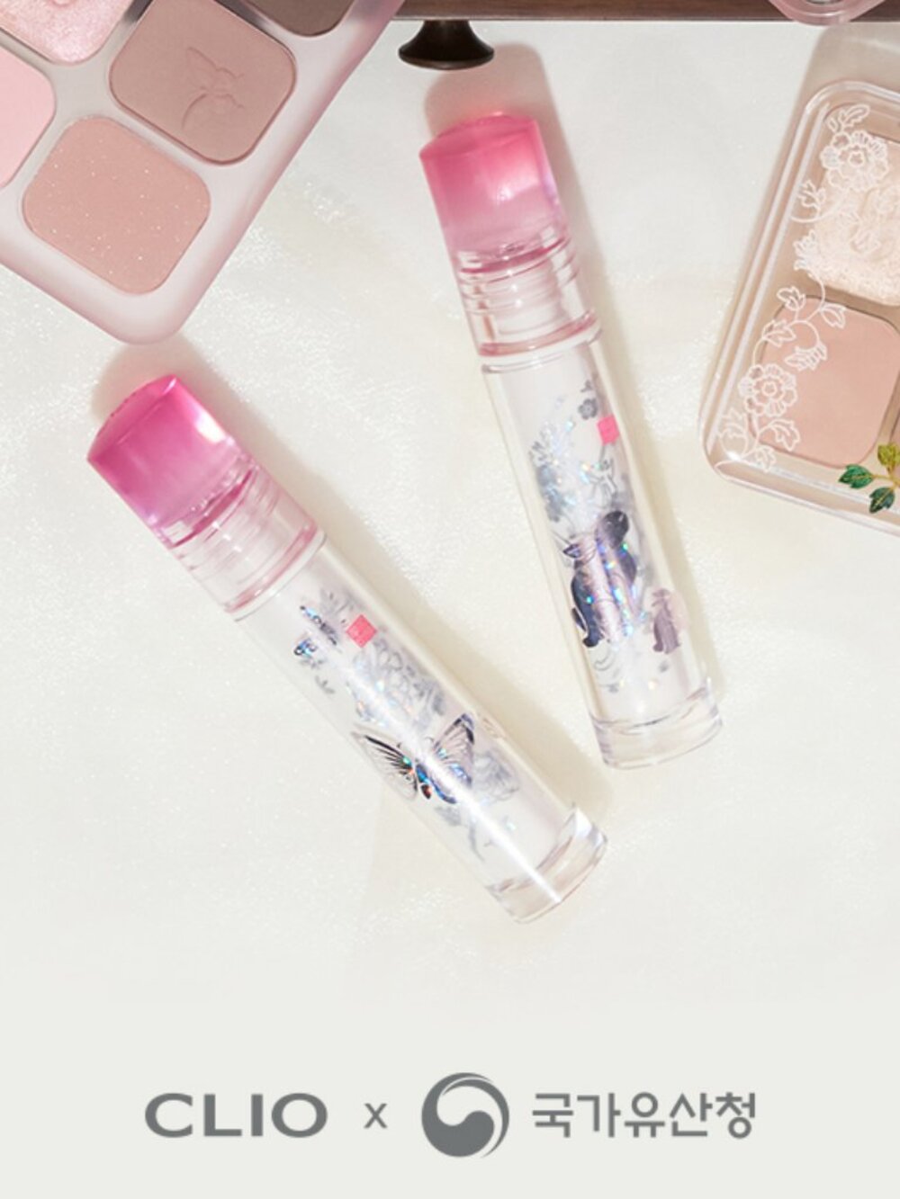 CLIO Crystal Glam Lip Tint Set Rabbit (32) + Butterfly (33)